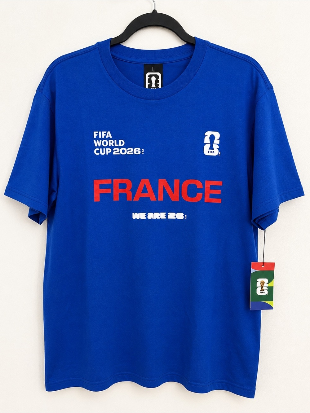 FIFA World Cup 2026 France Blue Graphic T-Shirt L NWT Official Licensed